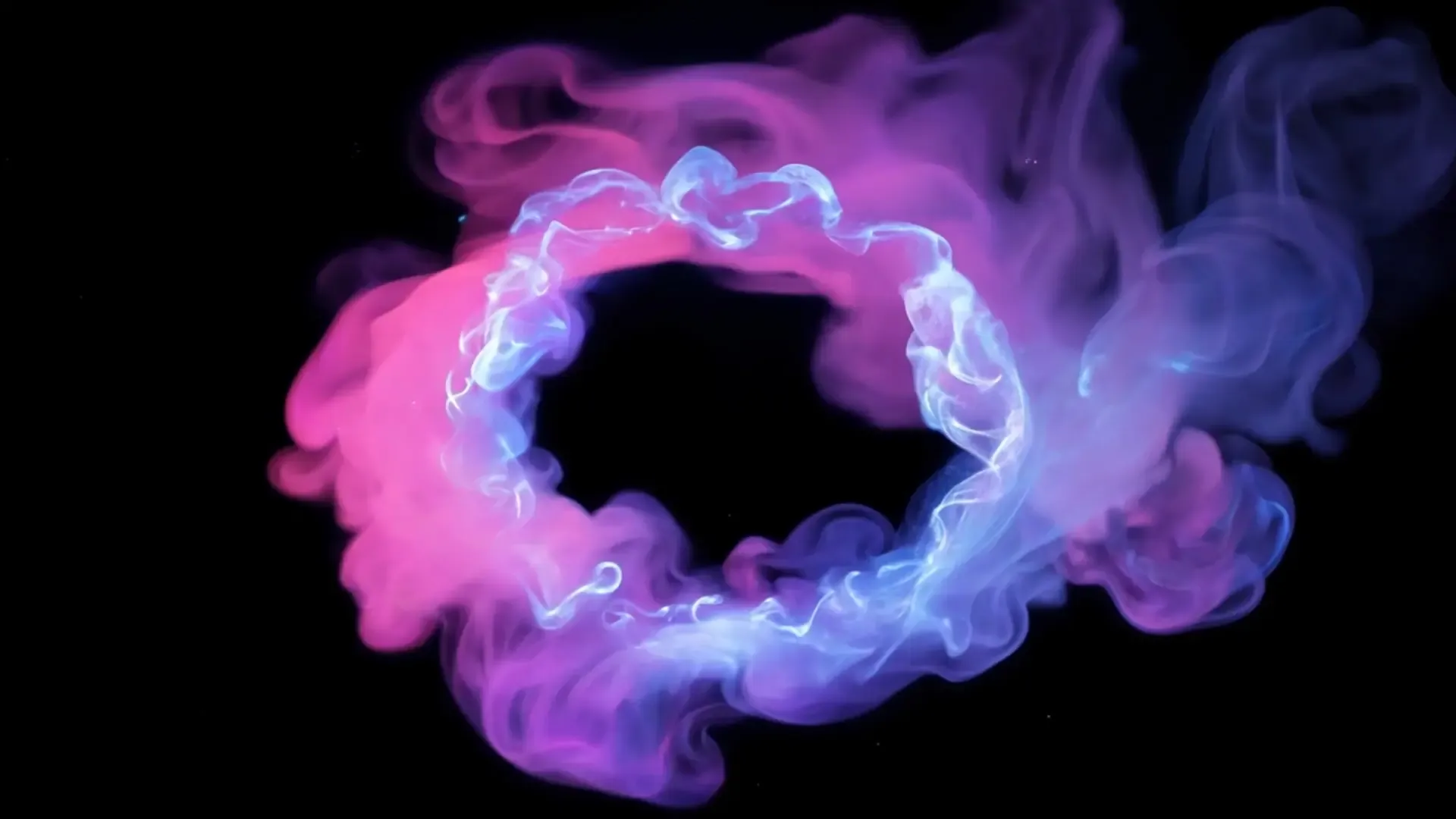 Pink and Blue Smoke Circle Ethereal Logo Animation Background